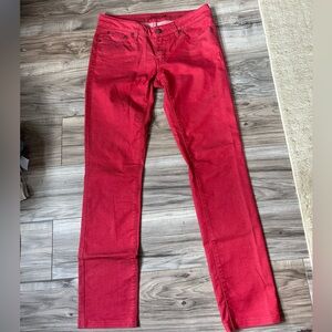 Prana Halle Women’s Cherry Red Skinny Legged Colored Denim Pants Size 4 / 27